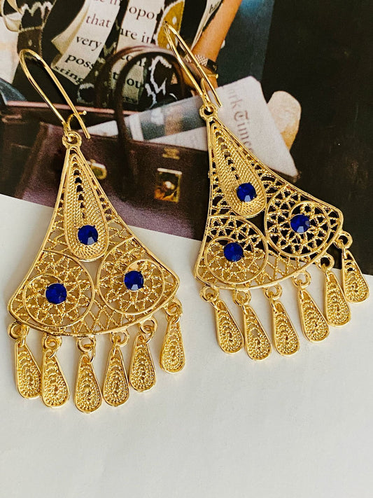 AF9214 Aretes Filigrana Oro Laminado